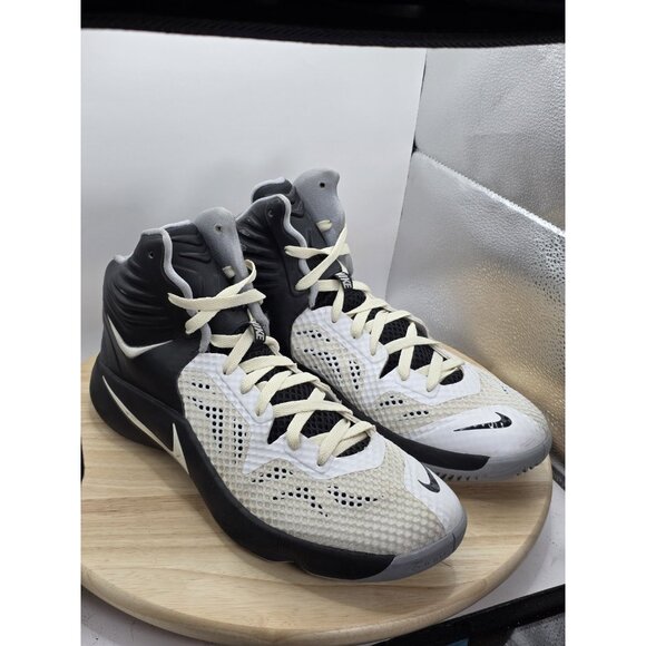 Nike Zoom Hyperfuse 2014 White/Off White/Black Size 12 USED - Picture 6 of 8